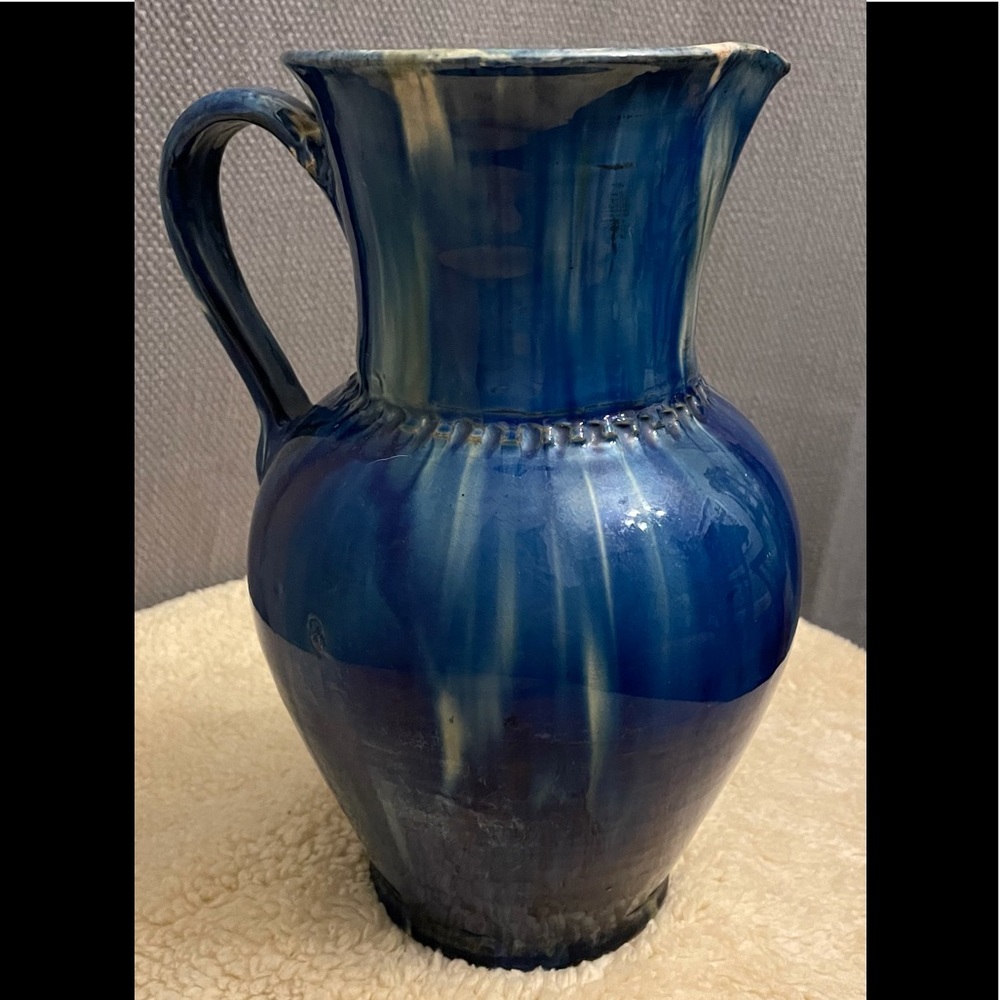 Hand Painted Pitcher Signed Artist and from Mexico
